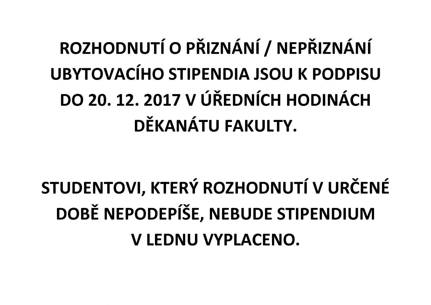 Ubytovací stipendium