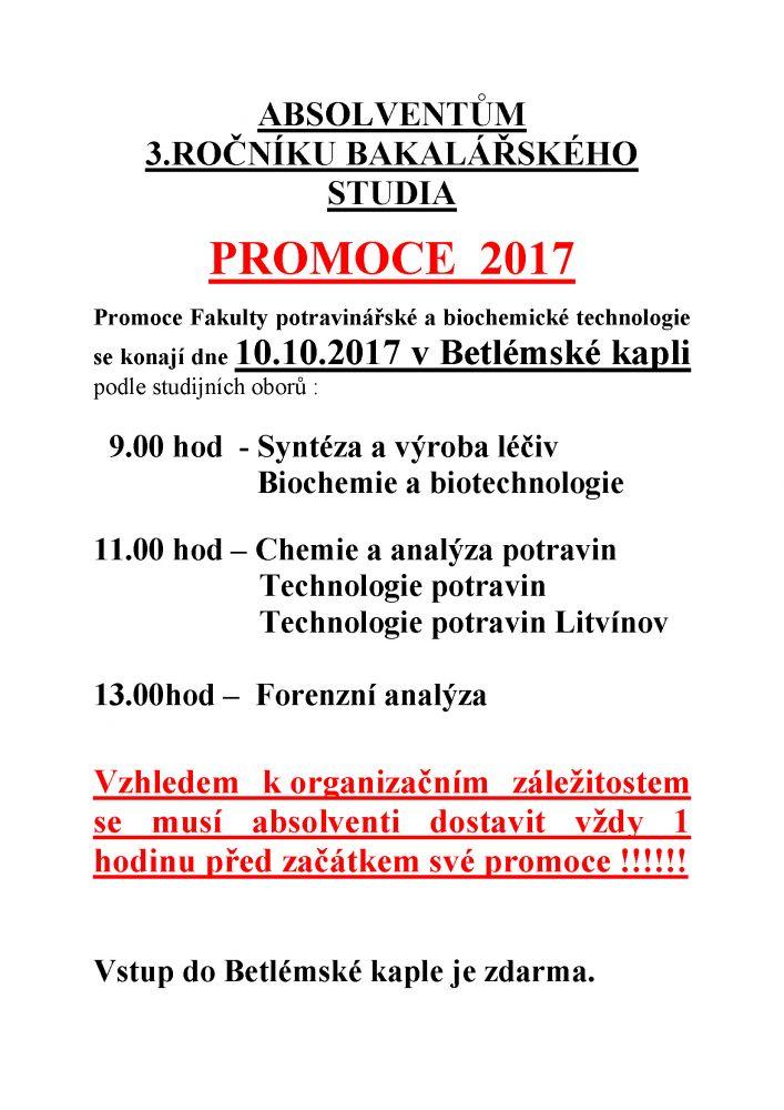 Promoce bakalářských studijních programů