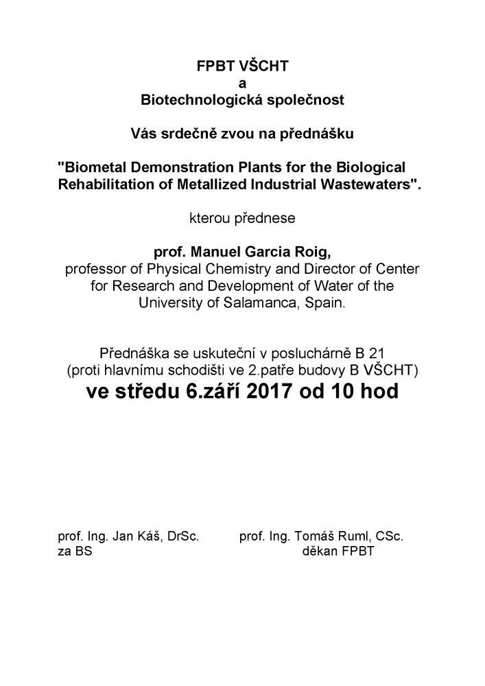 Pozvánka na přednášku prof. Roiga